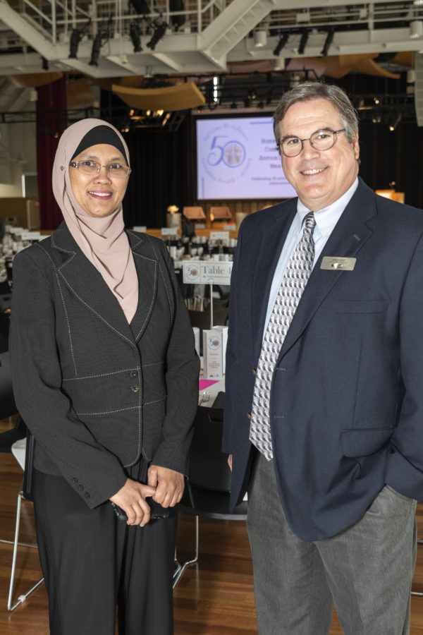 Former Commissioner Wan Baba & Commissioner Greg Lewis at the 2019 Human Rights Commission Annual Dinner. 