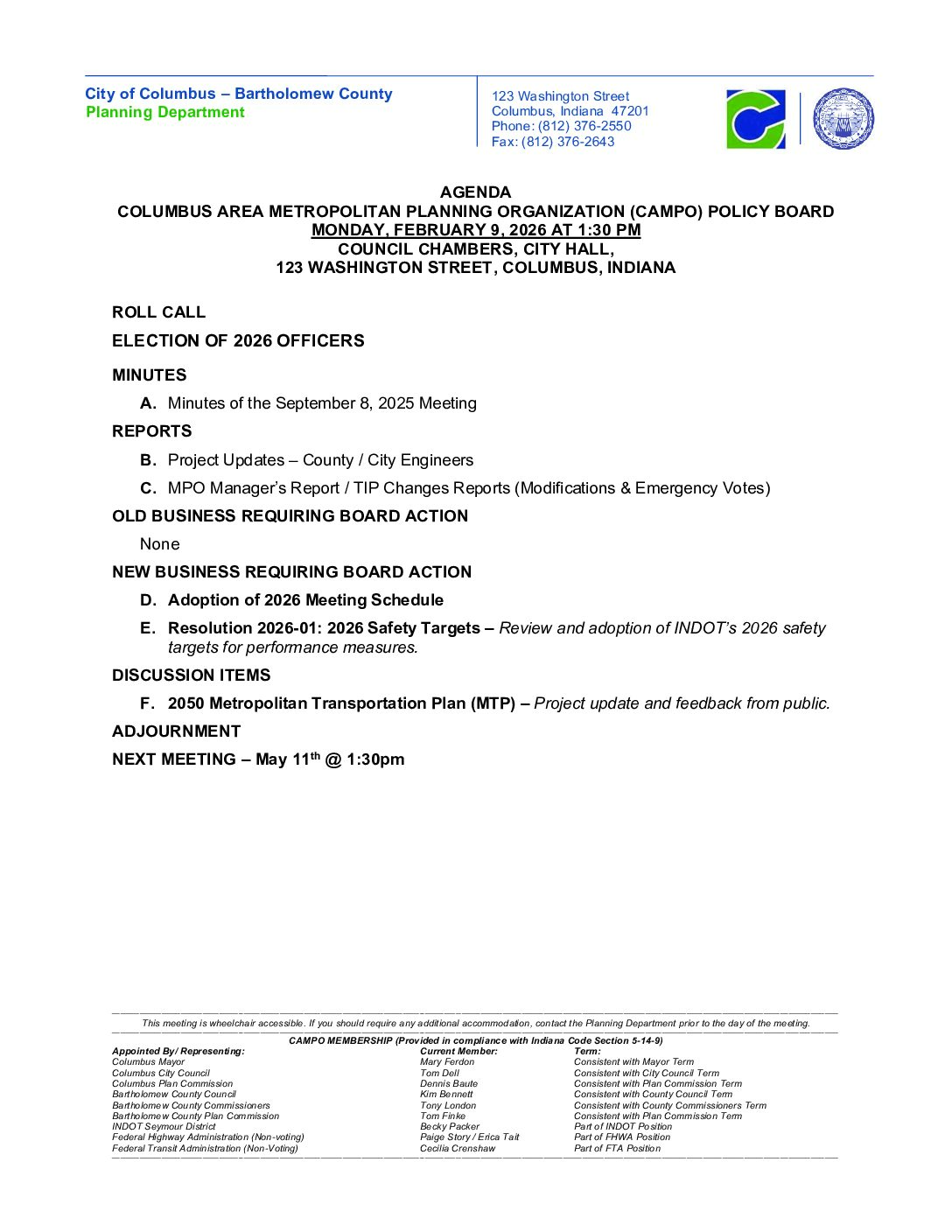 CAMPO Policy Board_Feb92026 – Planning Department