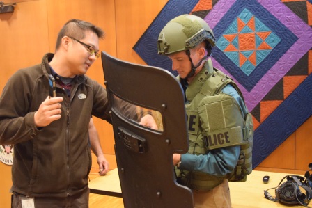 Citizen with CPD officer during training