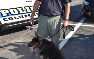 Police officer with police dog