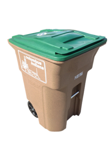 Recycling toter with green lid