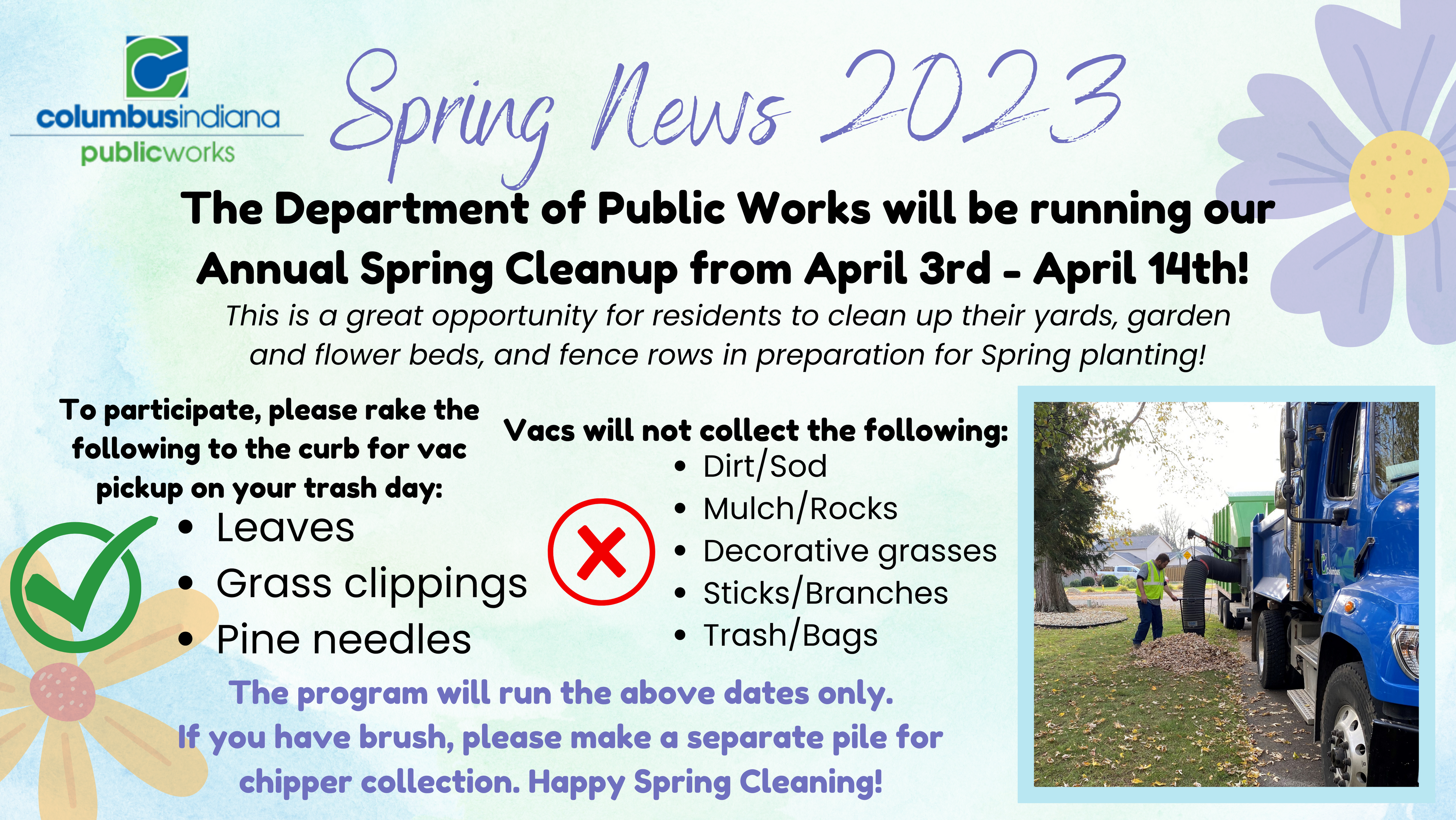 DPW annual spring cleanup flyer