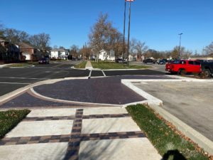 New sidewalk along Fifth Street