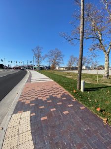 New sidewalk along Third Street