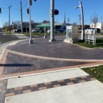 New sidewalk along Third Street