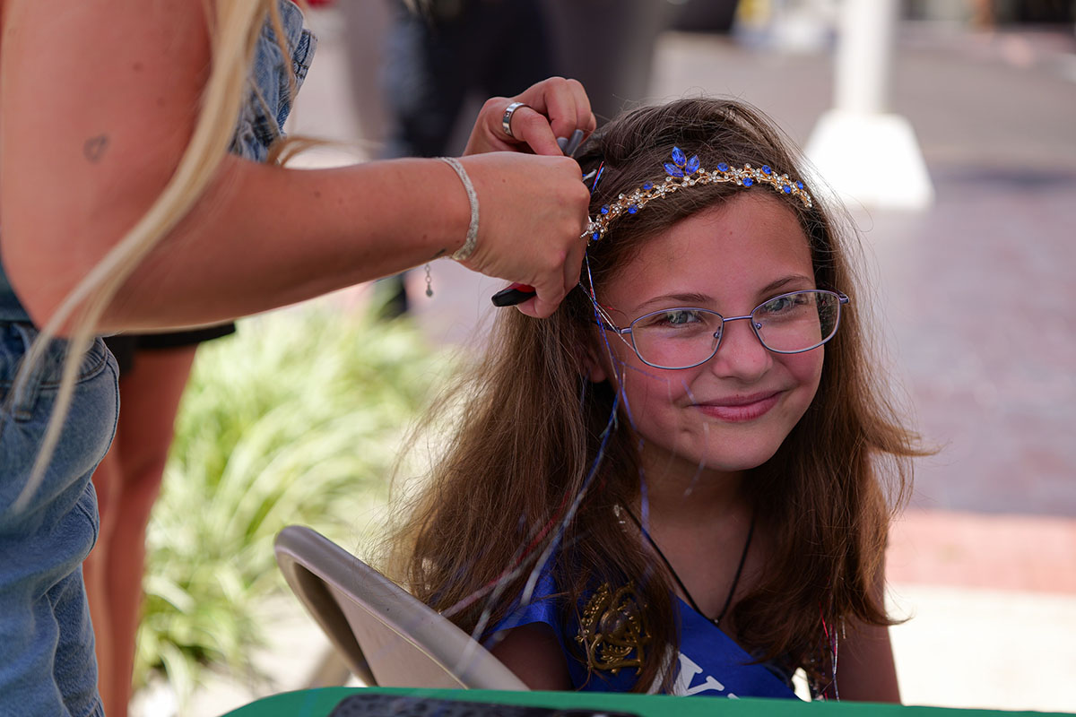People take part in Star Spangled Kids Day during Columbus's Celebrate 250 on Fourth Street in downtown Columbus, Indiana, Wednesday, July 1,, 2026. Celebrate 250 is a six celebration marking America's 250th anniversary.