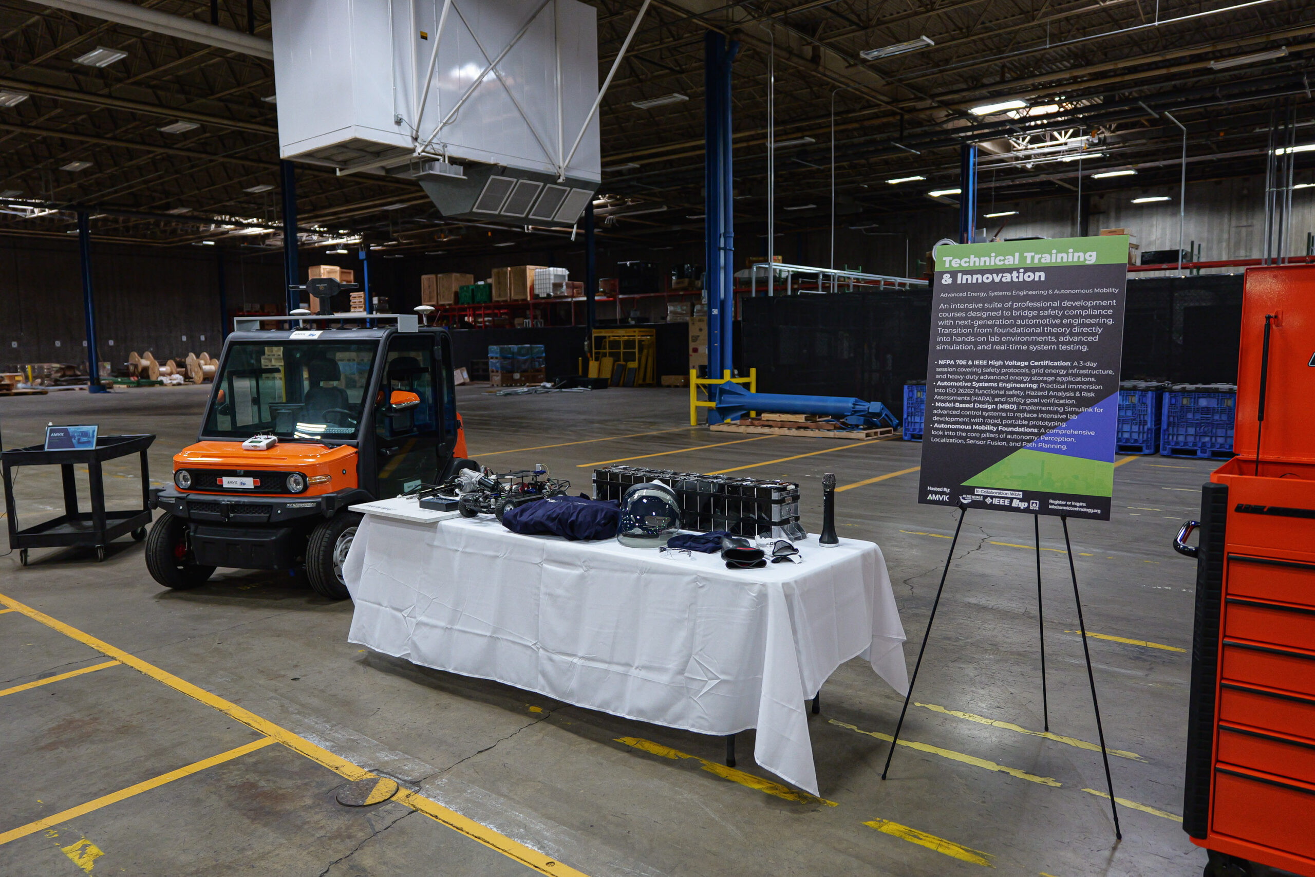 An interior view of the new Advanced Machine and Vehicle Innovation Center (AMVIC) at AEI The Rock in Columbus, Indiana, Tuesday, July 21, 2026. Mike Wolanin | City of Columbus Communications