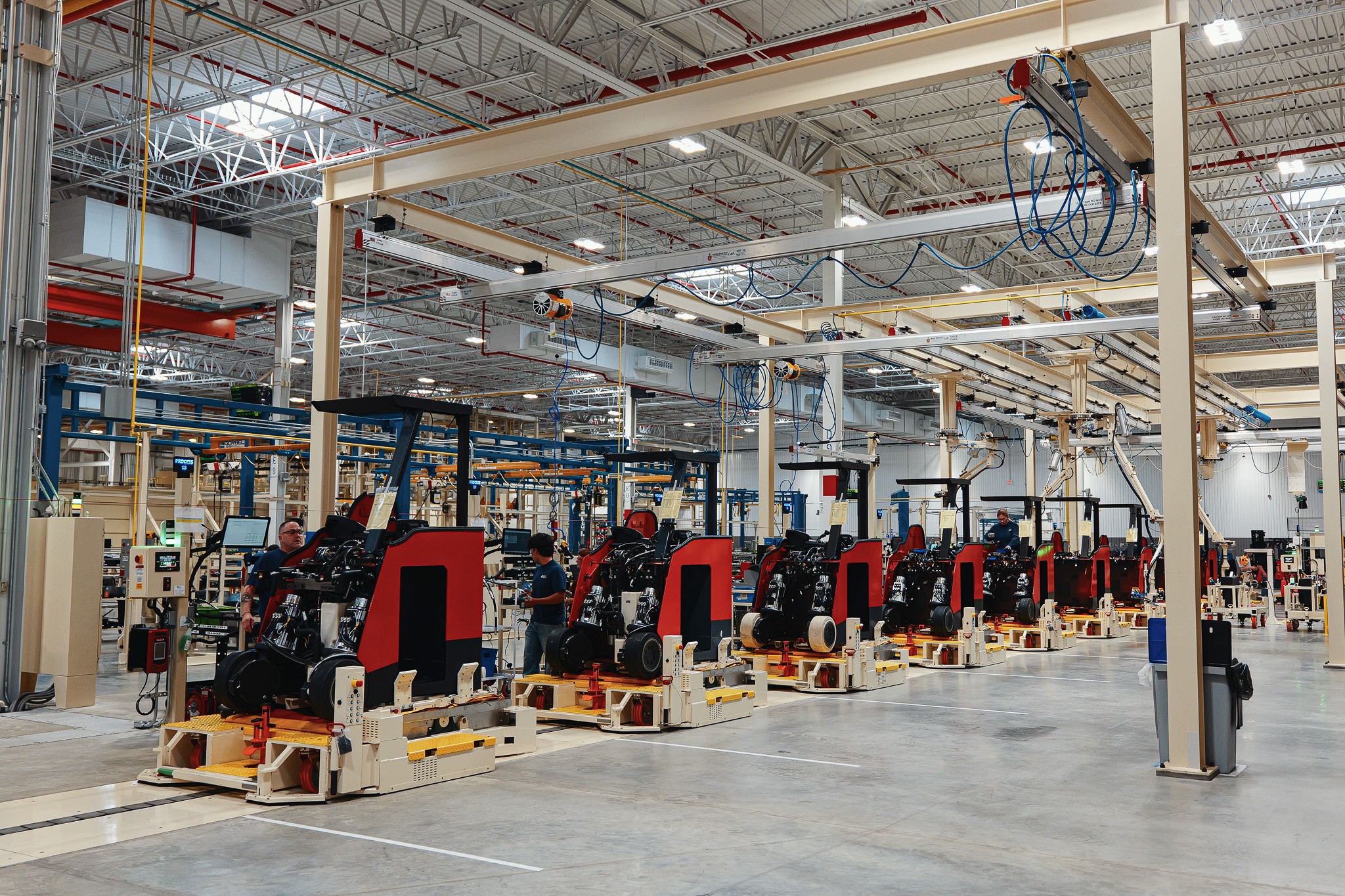 An interior view of TMHNA's new manufacturing facility in Columbus, Indiana.
