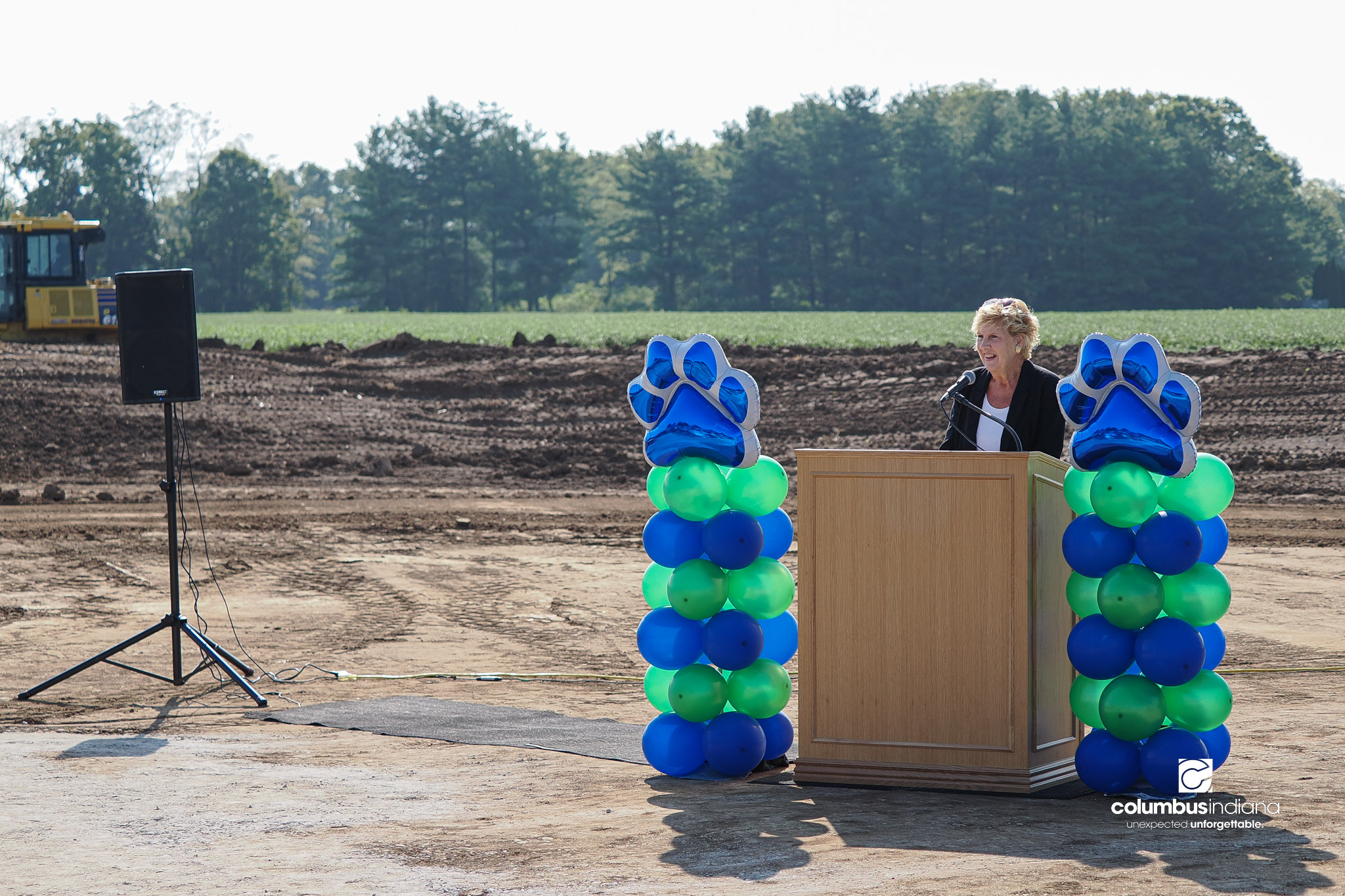 These photos show the celebration and groundbreaking for the new Columbus Animal Care facility named the Wendy H. Elwood Animal Care Services Center in Columbus, Indiana.