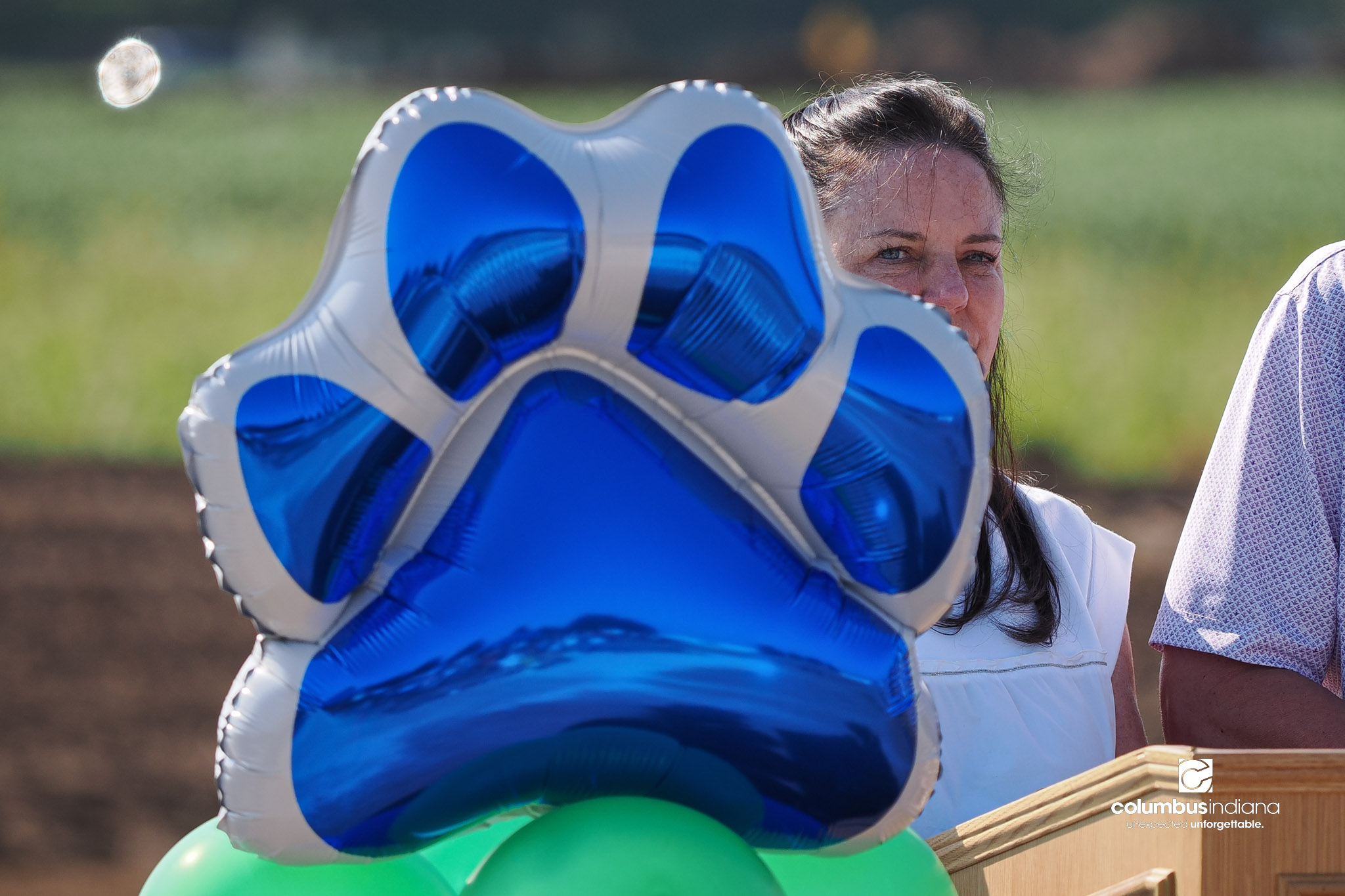 These photos show the celebration and groundbreaking for the new Columbus Animal Care facility named the Wendy H. Elwood Animal Care Services Center in Columbus, Indiana.