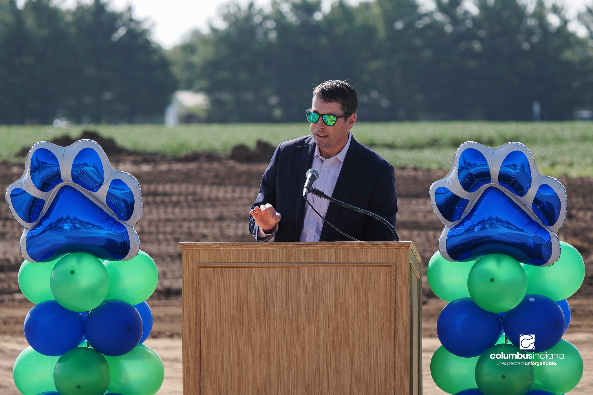 These photos show the celebration and groundbreaking for the new Columbus Animal Care facility named the Wendy H. Elwood Animal Care Services Center in Columbus, Indiana.