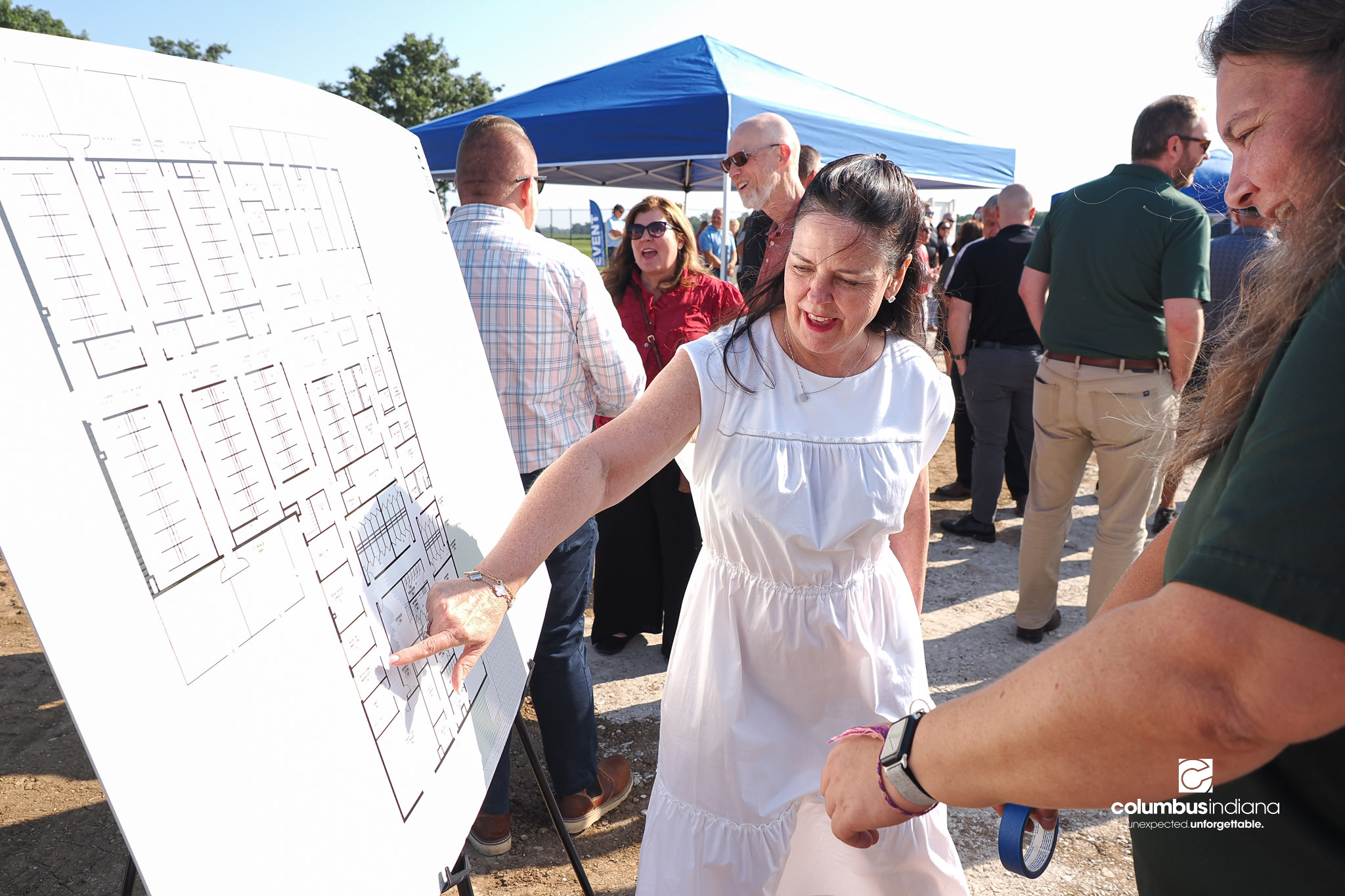 These photos show the celebration and groundbreaking for the new Columbus Animal Care facility named the Wendy H. Elwood Animal Care Services Center in Columbus, Indiana.